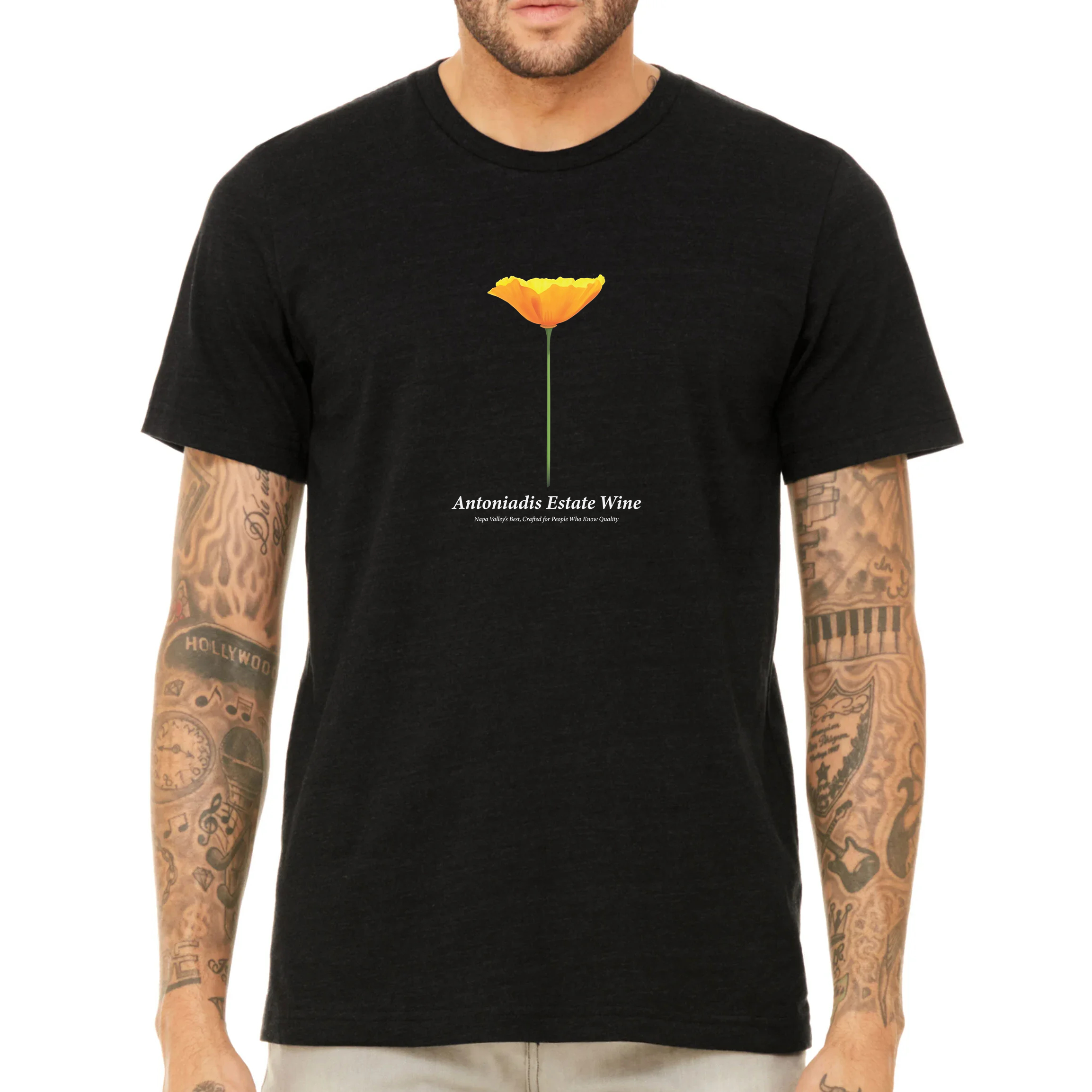 Antoniadis Estate Wine Tee – Black