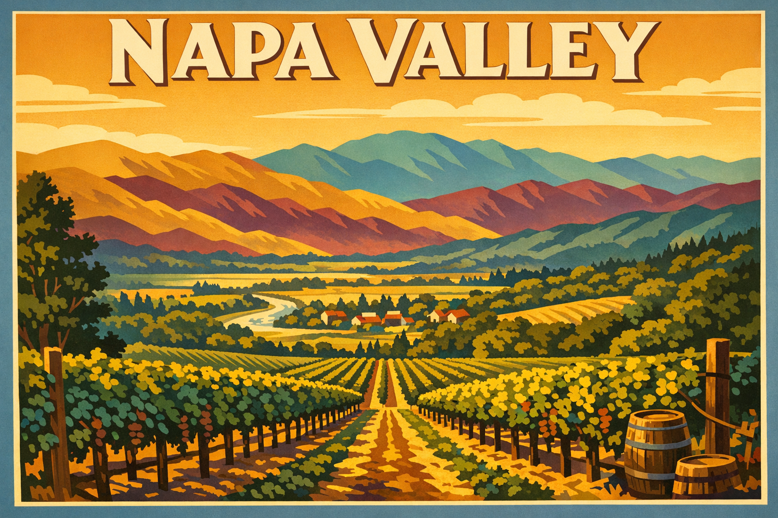 Napa Travel Poster