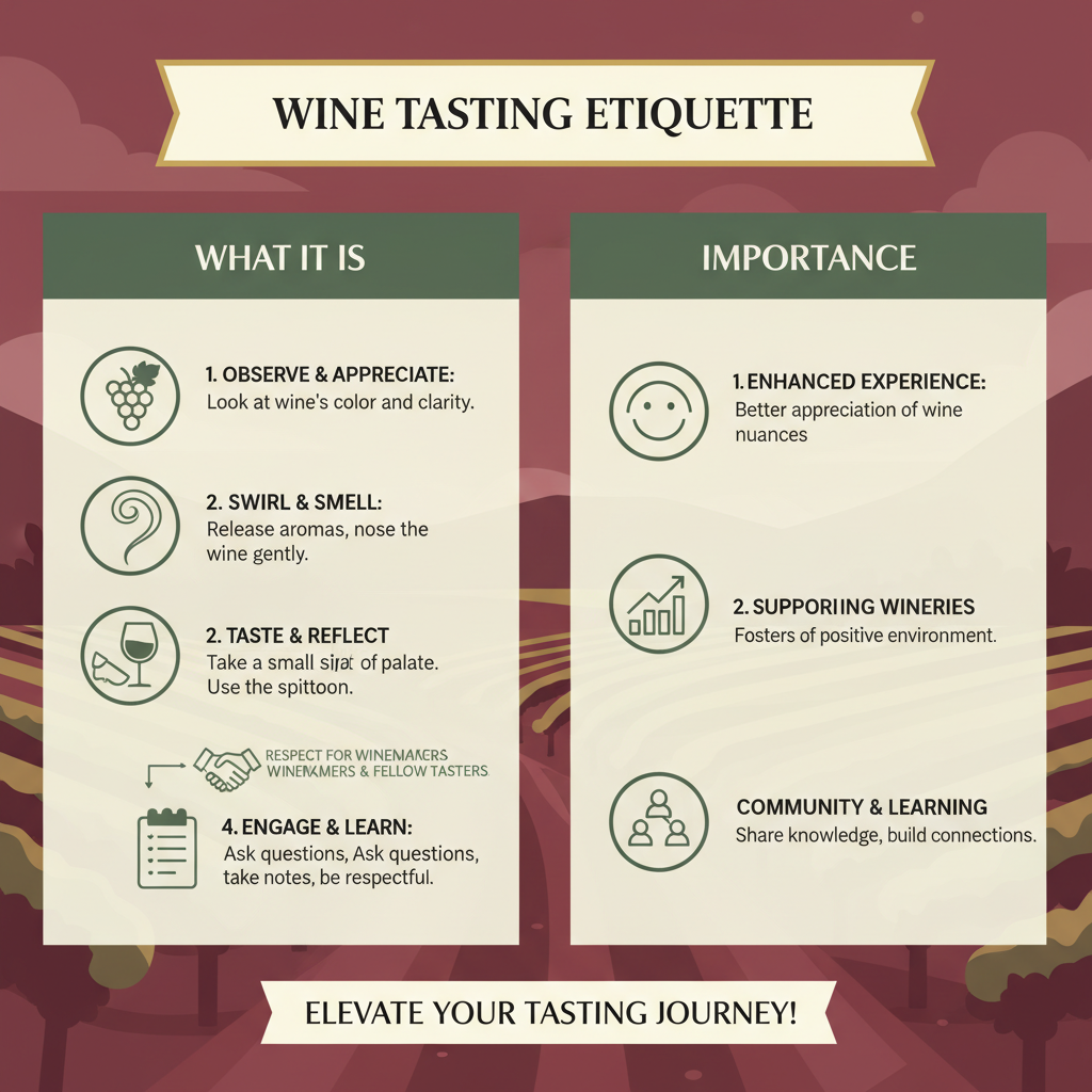 Infographic of wine tasting etiquettes